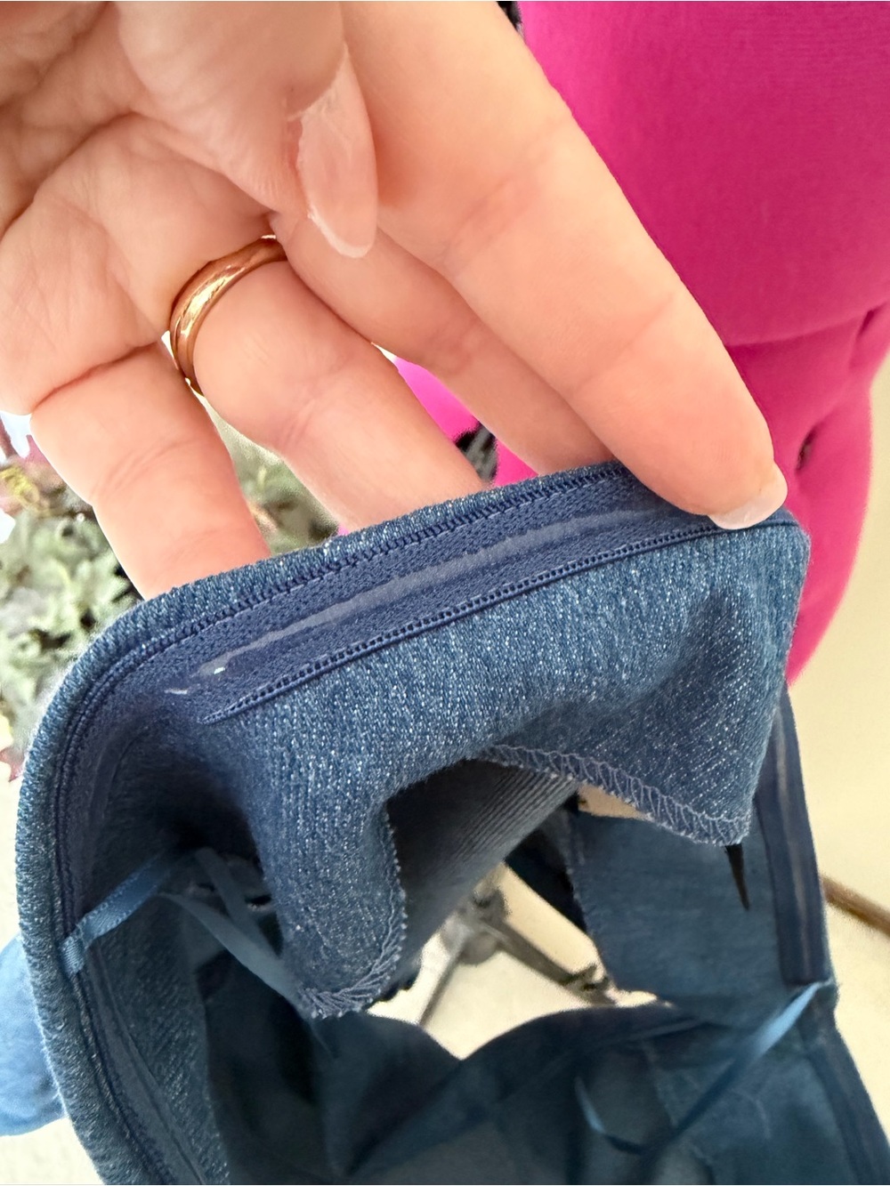 Milk and Honey Asymmetrical Denim Top NWT - Picture 7 of 7